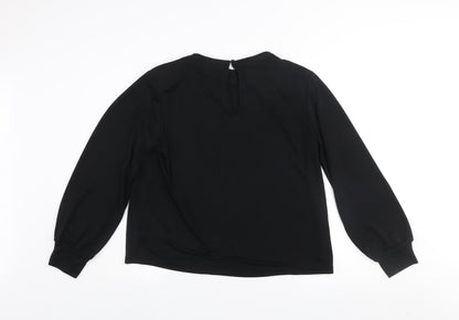 Womens UK Size 12 H&M Black Basic Blouse