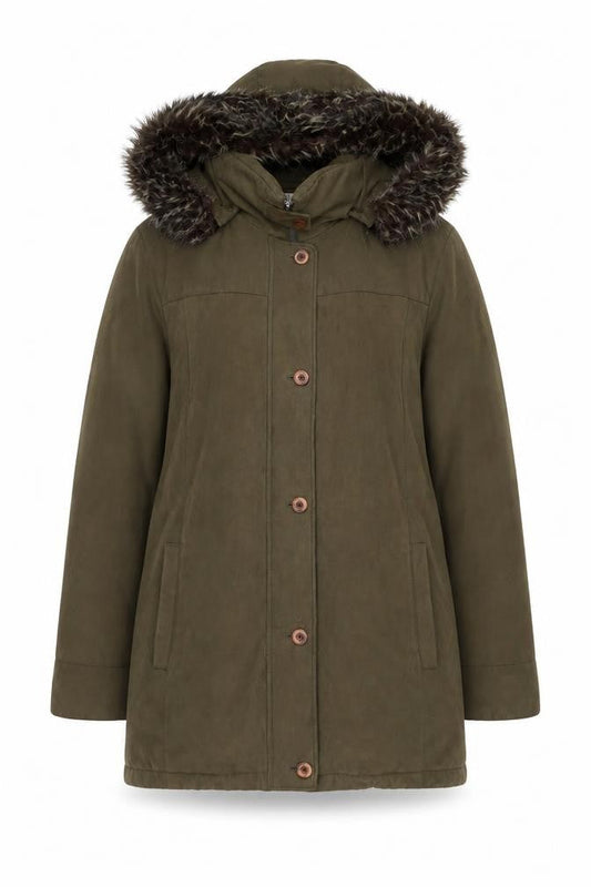 Womens UK Size 10 Fashion Edition Green Parka Coat