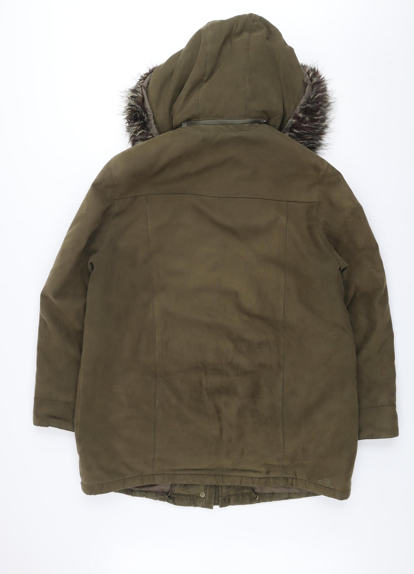 Womens UK Size 10 Fashion Edition Green Parka Coat