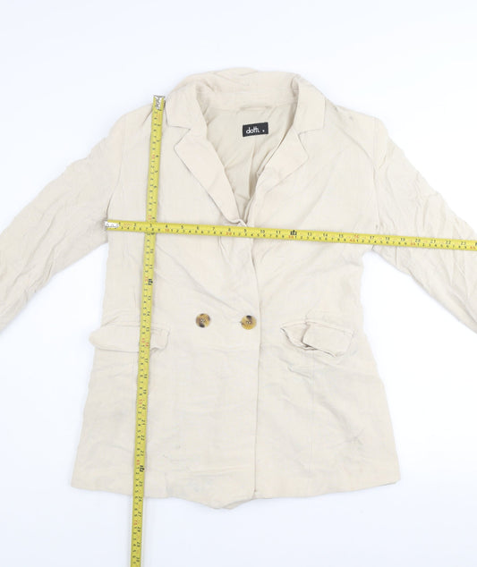 Womens UK Size 10 Dotti Beige Basic Jacket
