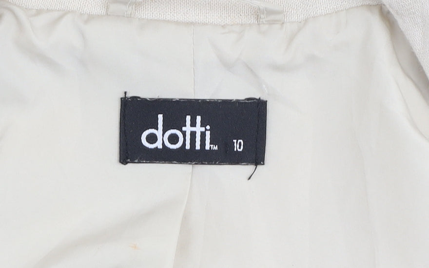 Womens UK Size 10 Dotti Beige Basic Jacket