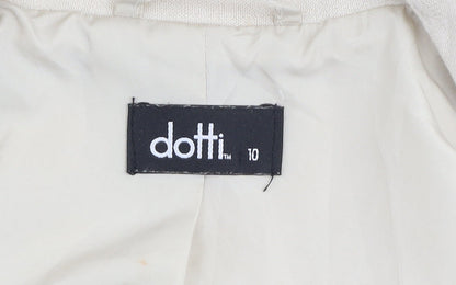 Womens UK Size 10 Dotti Beige Basic Jacket