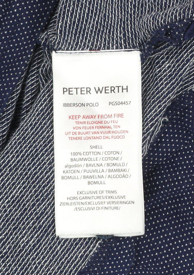 Mens UK Size L Peter Werth 100% Cotton Polo Shirt