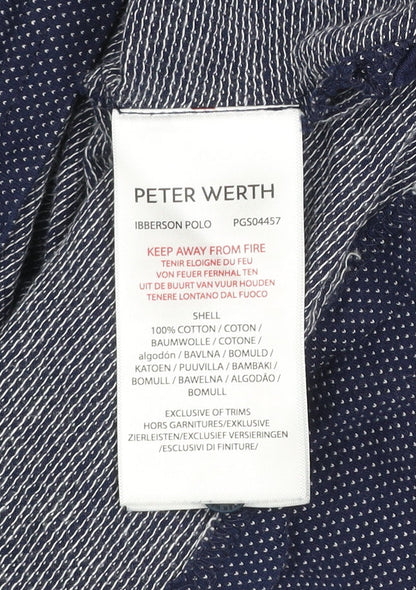 Mens UK Size L Peter Werth 100% Cotton Polo Shirt