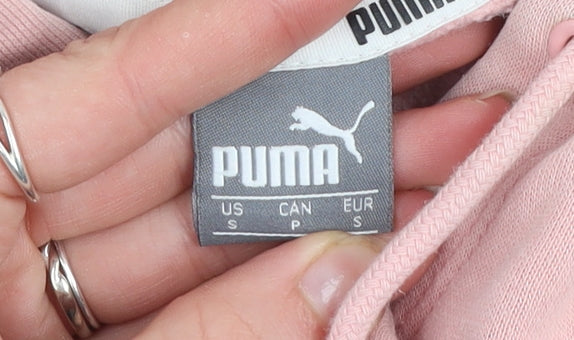 Womens UK Size S PUMA Pink Pullover Hoodie