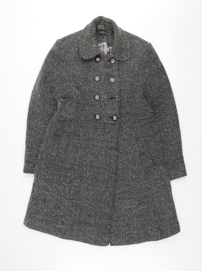 Womens UK Size 12 Debenhams Grey Overcoat