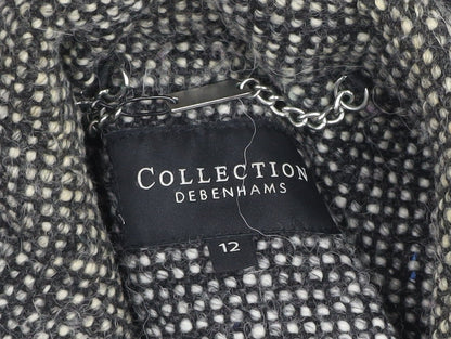 Womens UK Size 12 Debenhams Grey Overcoat