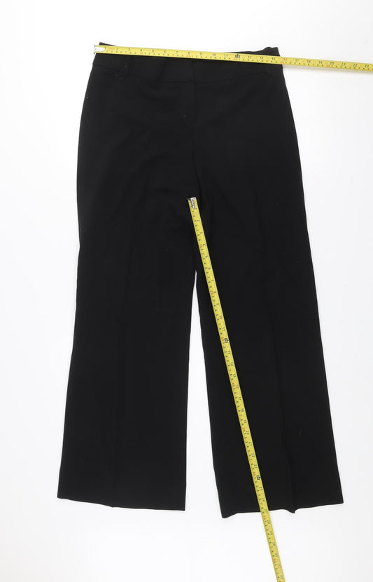 Womens UK Size 12 Dorothy Perkins Regular Fit Business Casual Workwear Black Tro