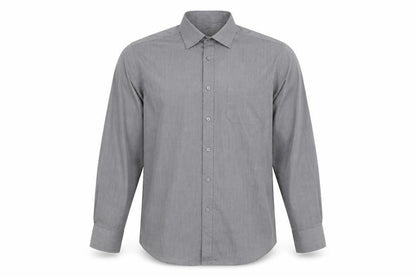 Debenhams Men’s Grey Tailored Fit Long Sleeve Button-Up Shirt Size 16