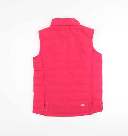 Trespass Girls Pink Puffer Waistcoat 11-12 Years Quilted Sleeveless Gilet
