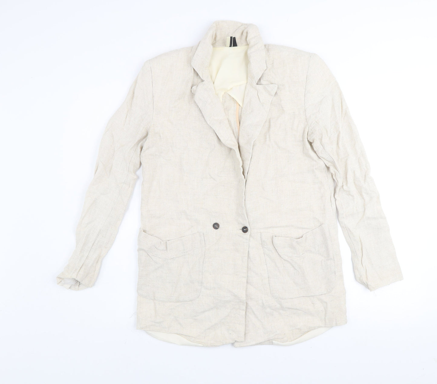 Womens UK Size 8 Topshop Beige Basic Jacket