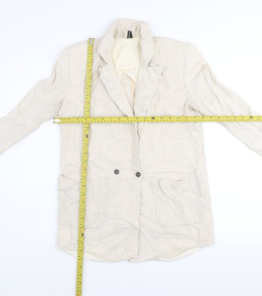 Womens UK Size 8 Topshop Beige Basic Jacket