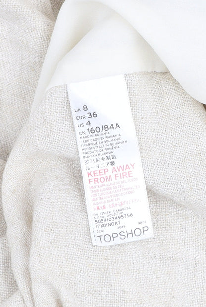 Womens UK Size 8 Topshop Beige Basic Jacket