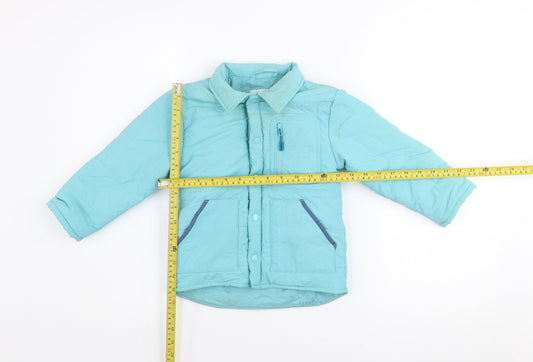 Girls UK Size 2-3 Years Leigh Tucker Willow Blue Puffer Jacket
