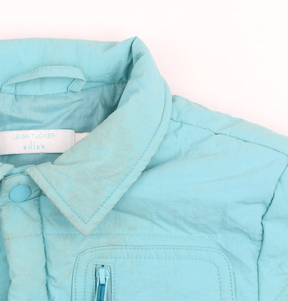 Girls UK Size 2-3 Years Leigh Tucker Willow Blue Puffer Jacket
