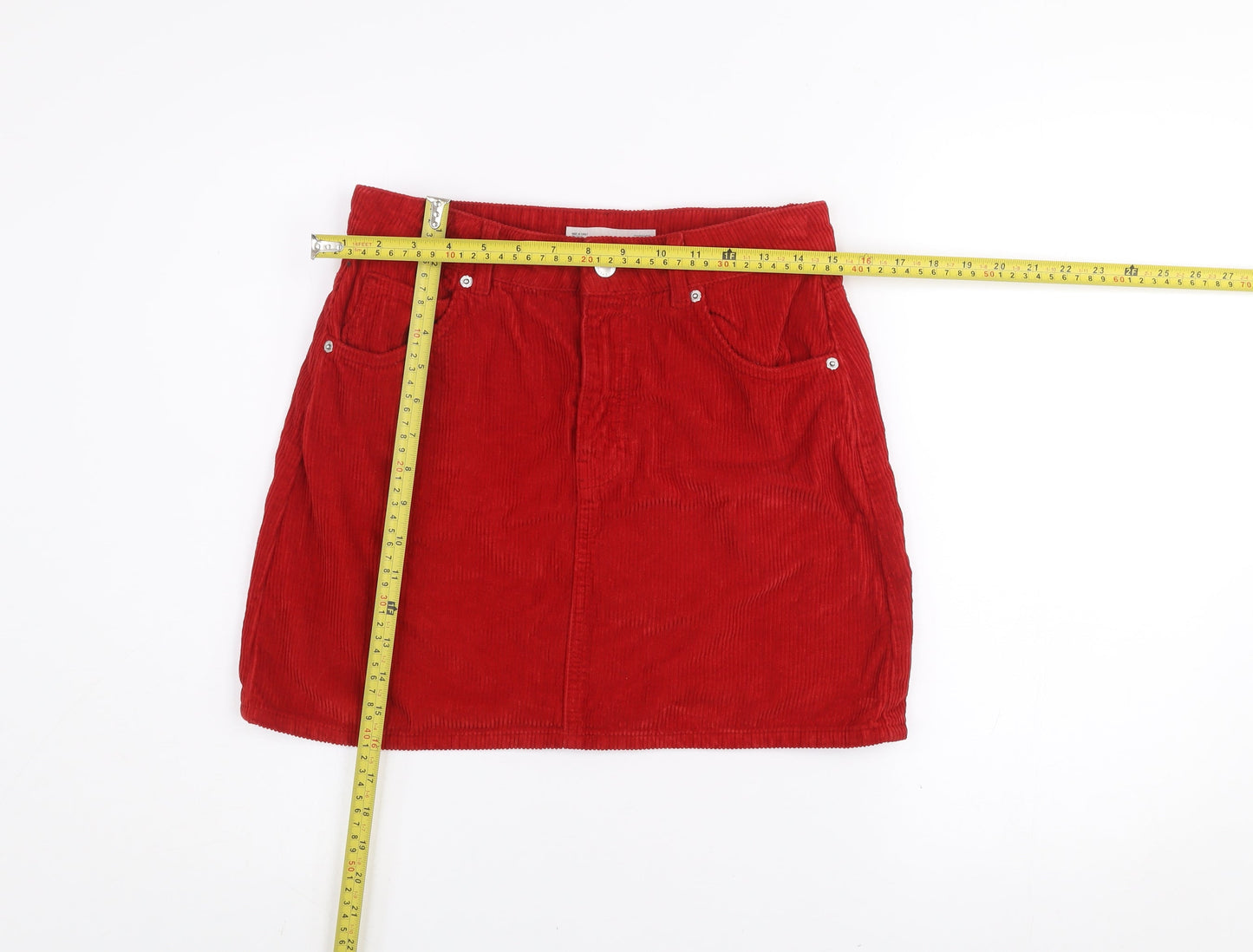 Womens UK Size 10 Topshop Straight & Pencil Corduroy Skirt