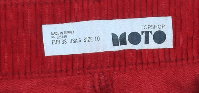 Womens UK Size 10 Topshop Straight & Pencil Corduroy Skirt