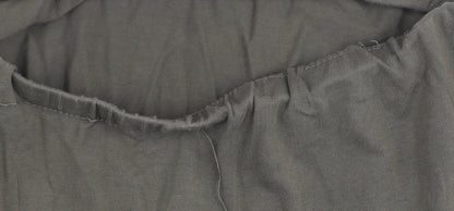 H&M Women Green Maternity Linen Blend High Rise Shorts Size S