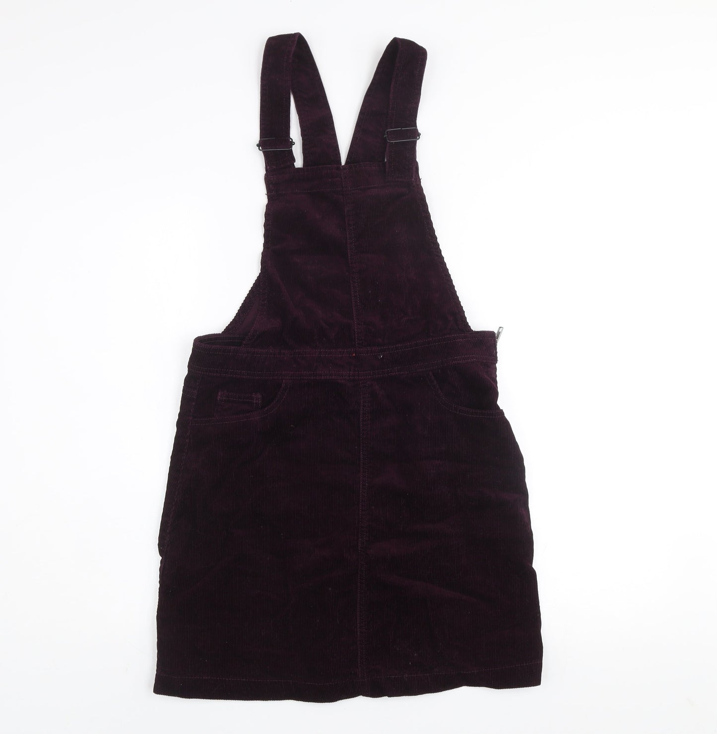 New Look Women Purple Corduroy Dungaree Dress Size 10