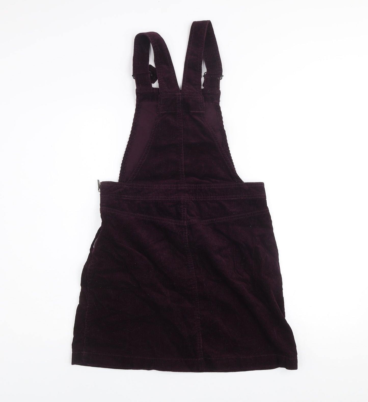 New Look Women Purple Corduroy Dungaree Dress Size 10