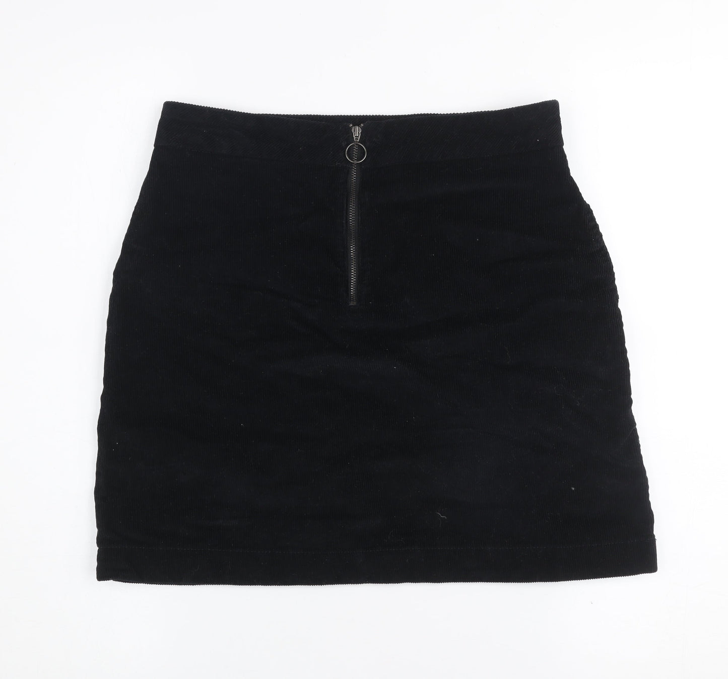 Next Women’s Black Corduroy Mini Skirt Size 6 High Waist