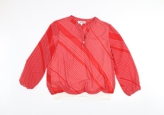 Womens UK Size 14 Gerard Red Tunic Blouse