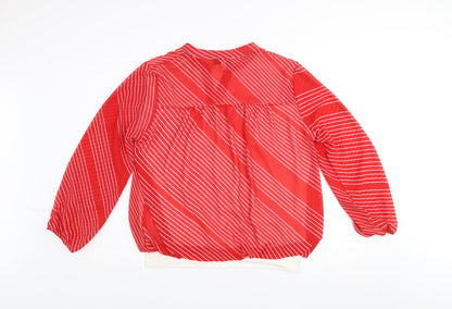 Womens UK Size 14 Gerard Red Tunic Blouse