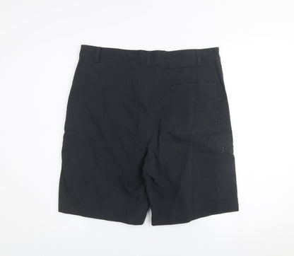 S.V Mens Black Cargo Shorts Size 42 Cotton Blend Casual Workwear