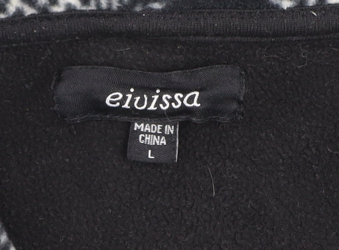 Womens UK Size L Eivissa Black Overcoat