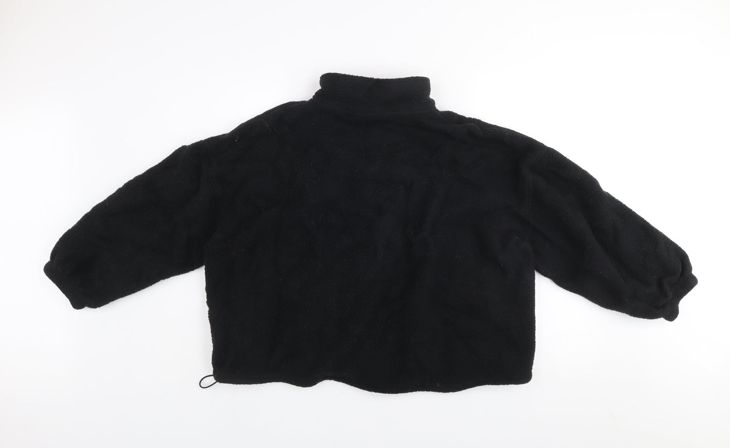 Dunnes Womens Black Fleece Jacket Size M Casual Zip Up