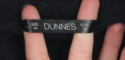 Dunnes Womens Black Fleece Jacket Size M Casual Zip Up