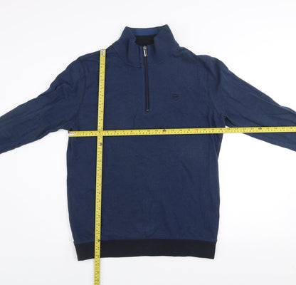XV Kings Men's Blue 1/4 Zip Cotton Knit Sweatshirt Size M