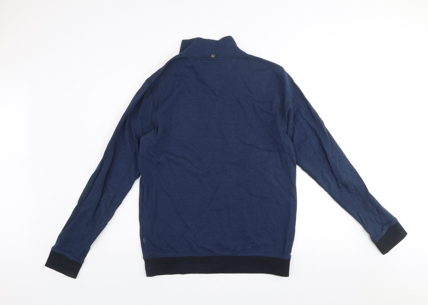 XV Kings Men's Blue 1/4 Zip Cotton Knit Sweatshirt Size M