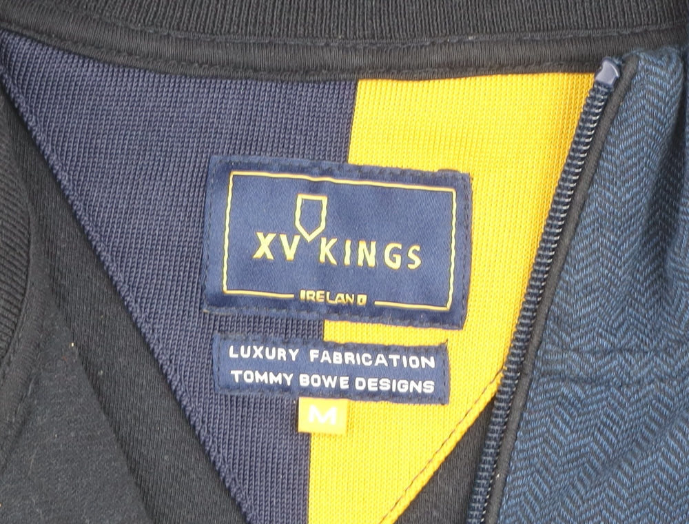 XV Kings Men's Blue 1/4 Zip Cotton Knit Sweatshirt Size M