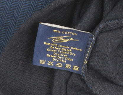 XV Kings Men's Blue 1/4 Zip Cotton Knit Sweatshirt Size M