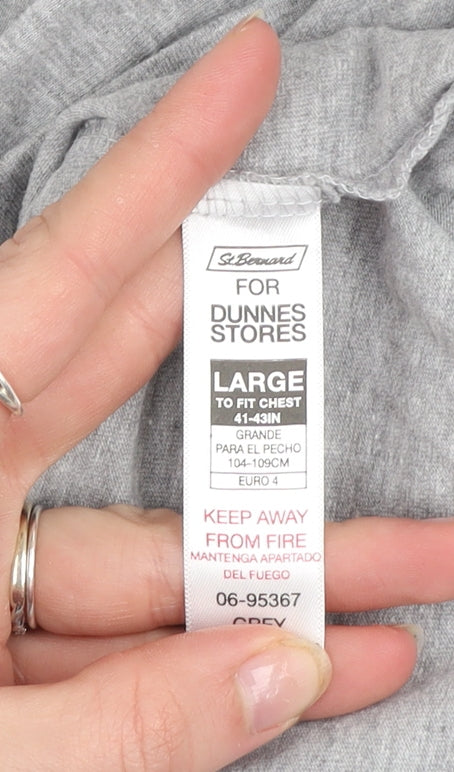 Sesame Street Men's Grey Large Short Sleeve Graphic Cookie Monster T-Shirt