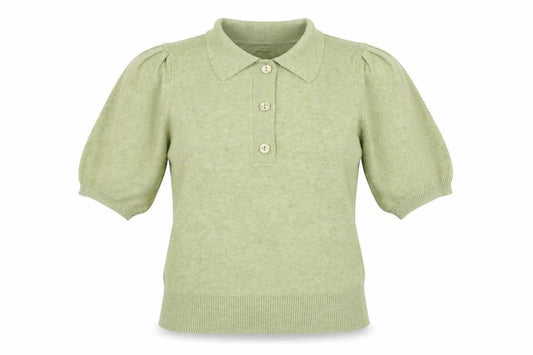 Womens UK Size L b.young Green Henley Jumper