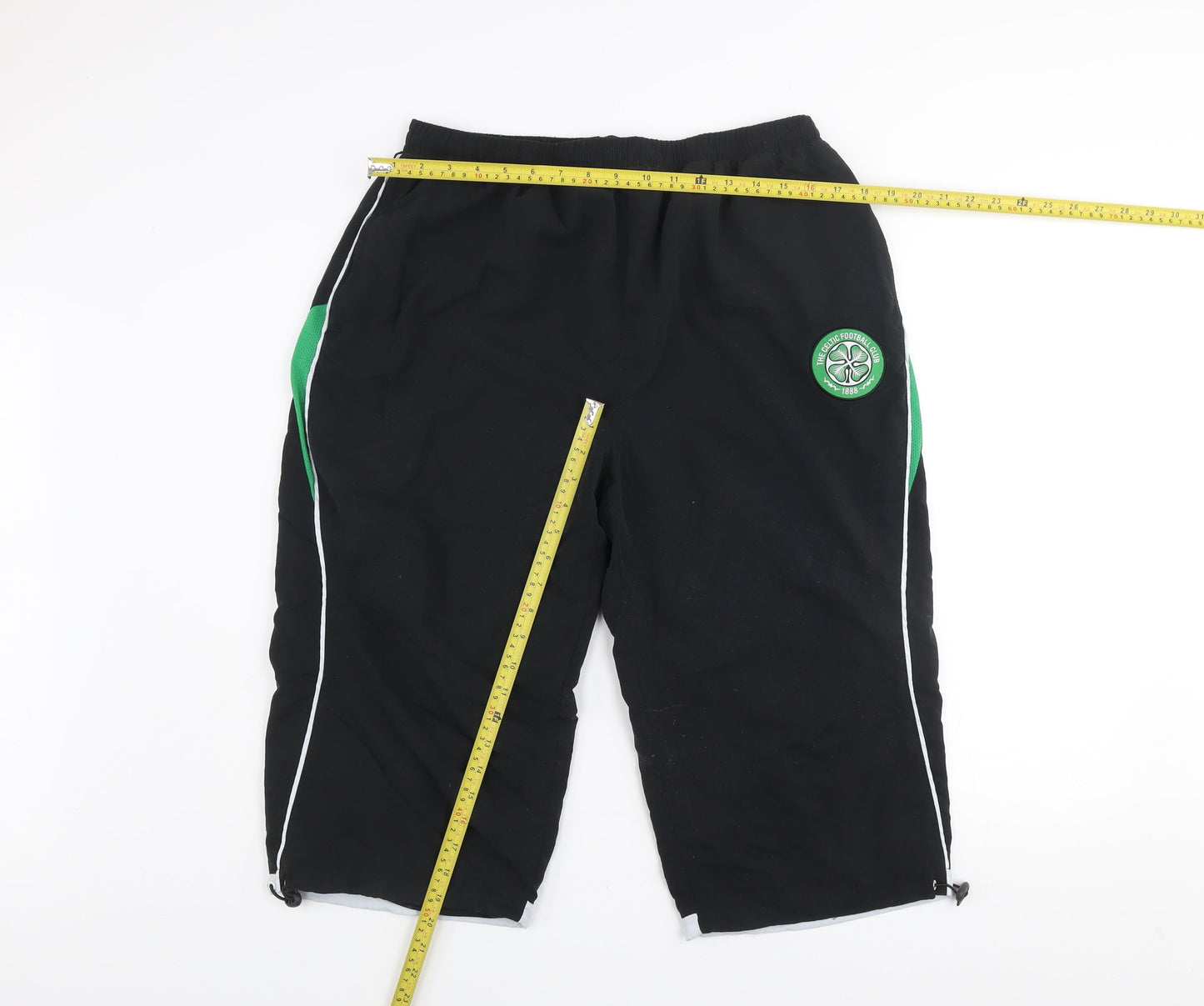 Celtic FC Men's Black XL Athletic Shorts 100% Polyester Football Training