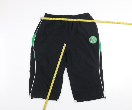 Celtic FC Men's Black XL Athletic Shorts 100% Polyester Football Training