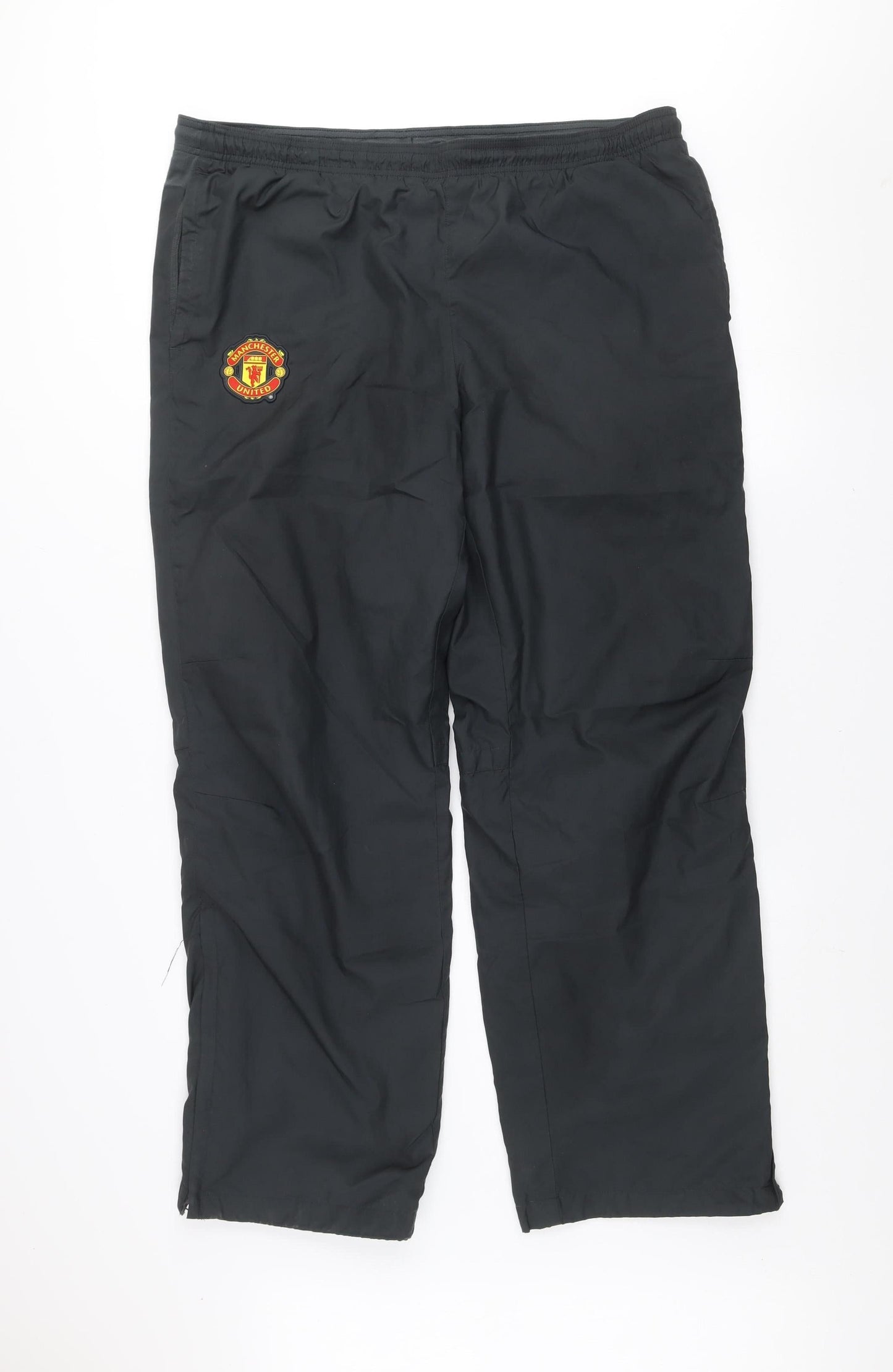 Nike Mens Black L Manchester United Track Pants Activewear Trousers