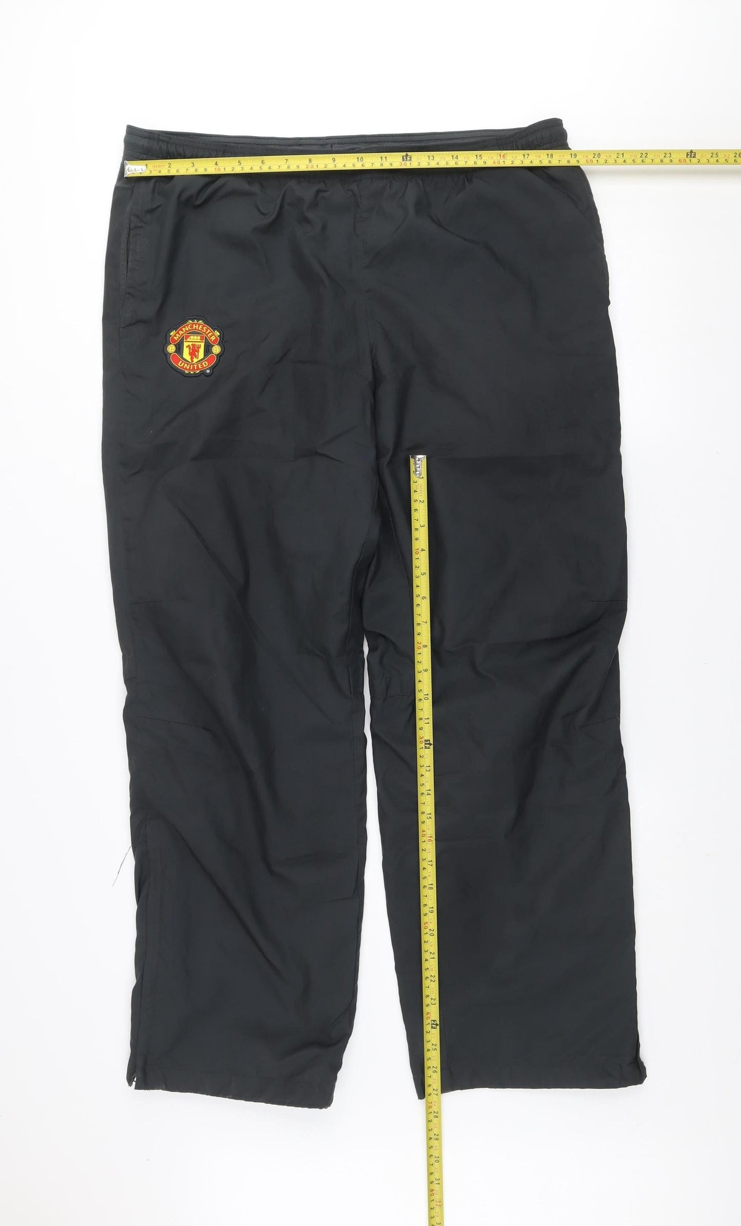 Nike Mens Black L Manchester United Track Pants Activewear Trousers