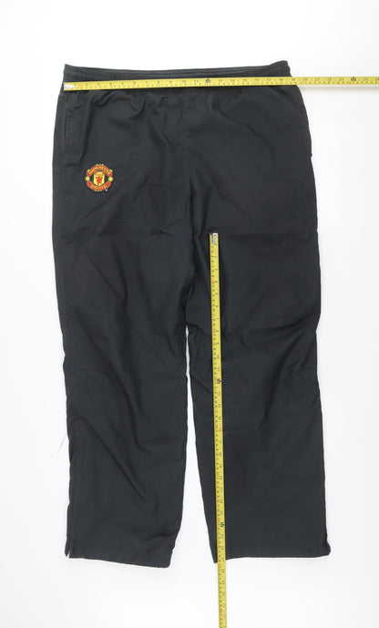 Nike Mens Black L Manchester United Track Pants Activewear Trousers