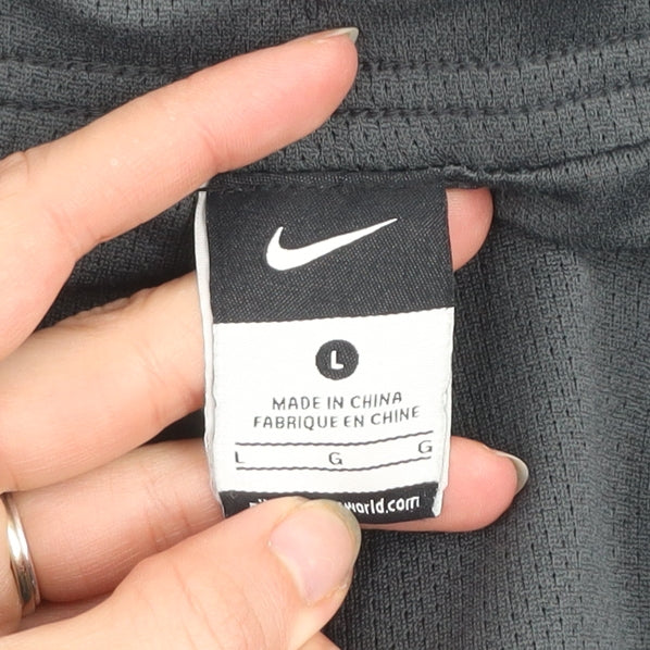 Nike Mens Black L Manchester United Track Pants Activewear Trousers