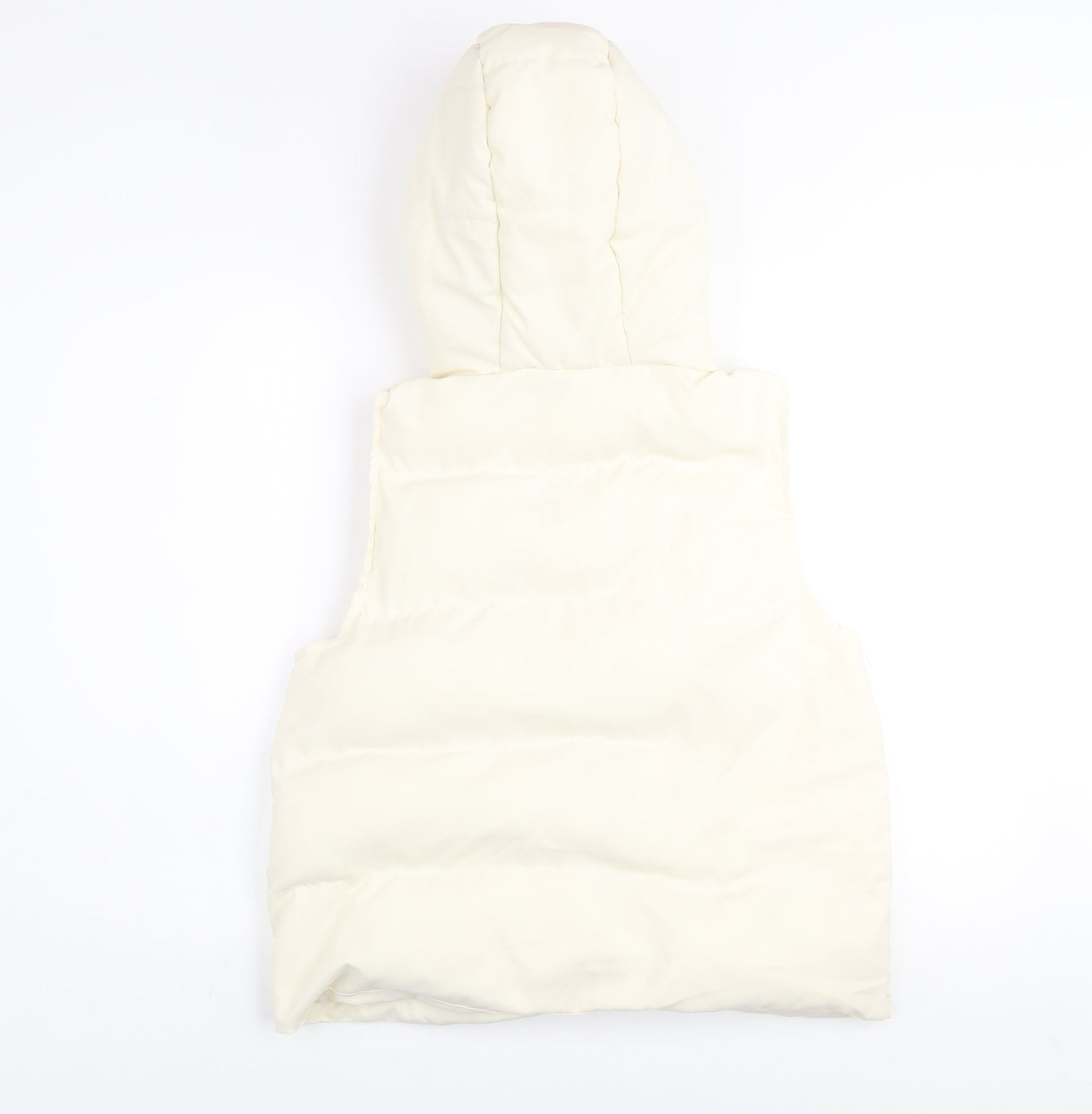 Womens UK Size M WHITE ICY Ivory Puffer Jacket