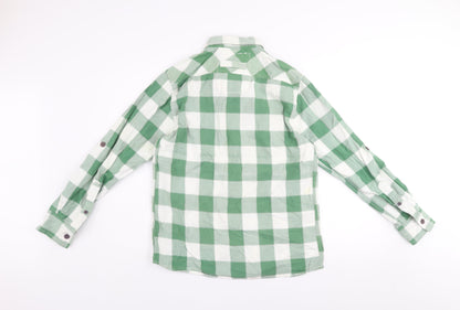 Tokyo Laundry Men's Green Checked Long Sleeve Cotton Shirt Size L