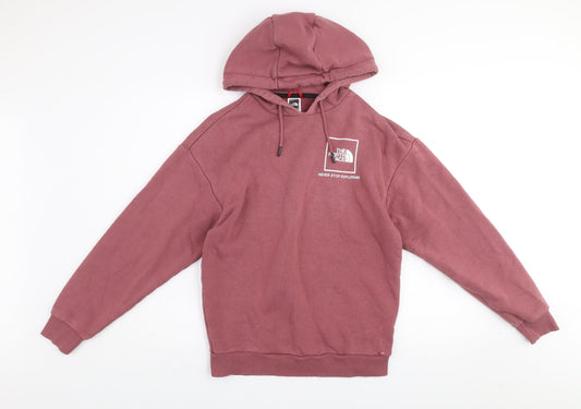 Womens UK Size S The North Face Pink Pullover Hoodie
