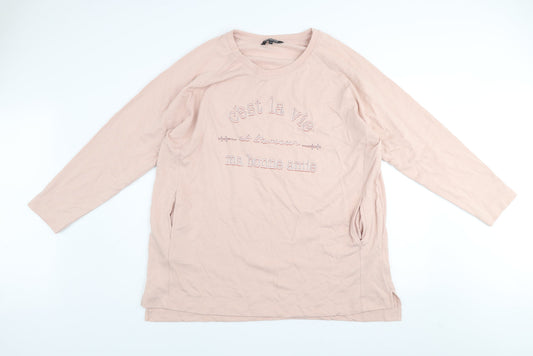 Womens UK Size 22 Debenhams Pink Pullover Sweatshirt