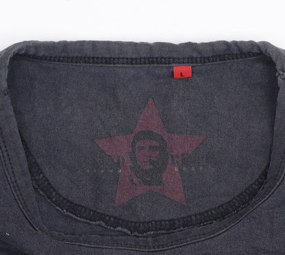 Revolutionary Graphic 'Wanted' T-Shirt Black Men’s L Vintage Style