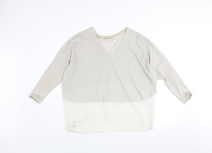 Womens UK Size M Zara Beige Pullover Jumper