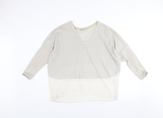 Womens UK Size M Zara Beige Pullover Jumper